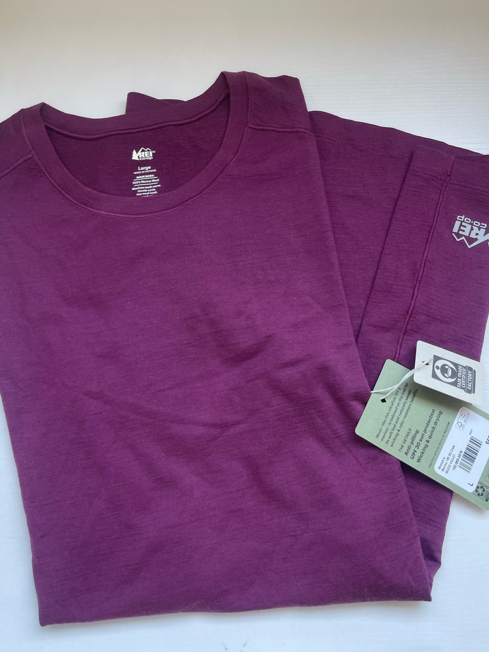 REI Merino Wool Women’s T Shirt LARGE (short sleeve) - Picture 3 of 6